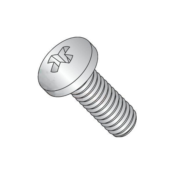 Newport Fasteners #10-32 x 1-1/2 in Phillips Pan Machine Screw, Plain 18-8 Stainless Steel, 1000 PK 199116 - main
